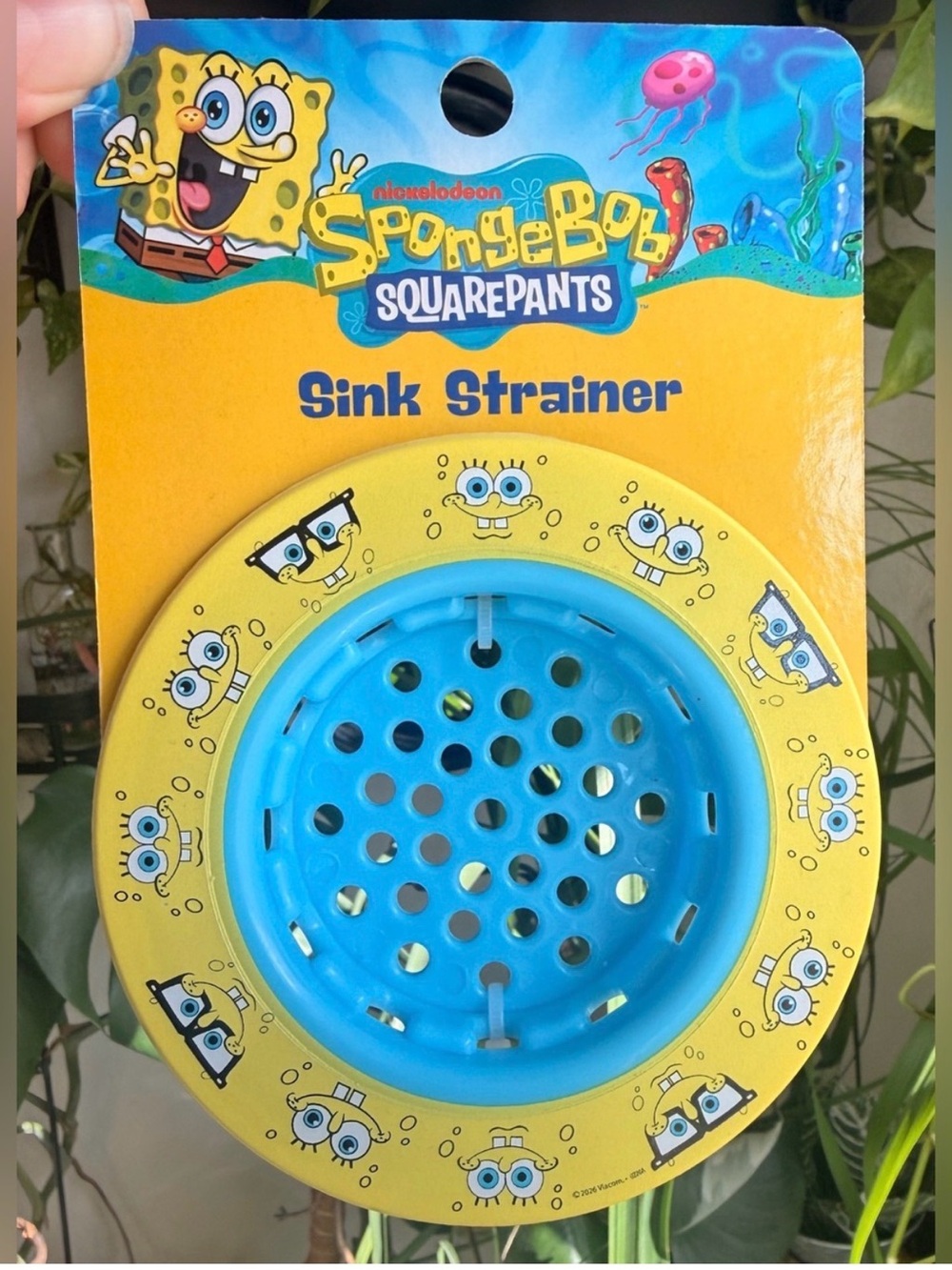 SpongeBob SquarePants Yellow & Blue Sink Strainer with Character Faces